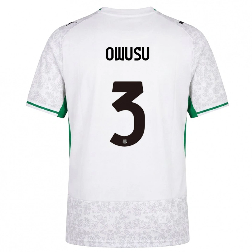 Danxen Dames Gideon Owusu #3 Wit Zwart Groen Uitshirt Uittenue 2026/27 T-Shirt