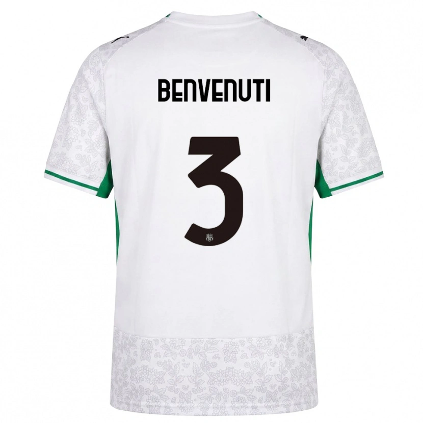 Danxen Dames Tommaso Benvenuti #3 Wit Zwart Groen Uitshirt Uittenue 2026/27 T-Shirt