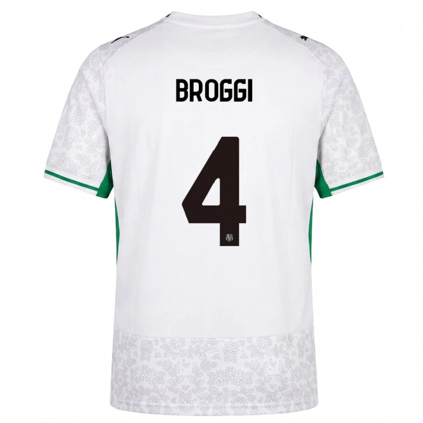 Danxen Dames Nicola Broggi #4 Wit Zwart Groen Uitshirt Uittenue 2026/27 T-Shirt