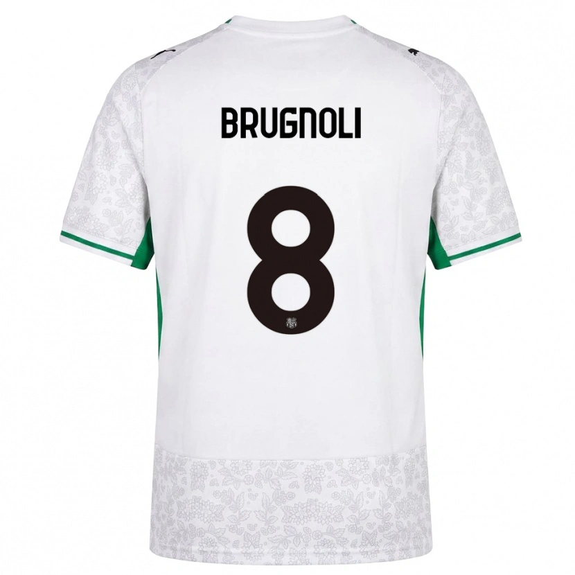 Danxen Dames Giuseppe Brugnoli #8 Wit Zwart Groen Uitshirt Uittenue 2026/27 T-Shirt