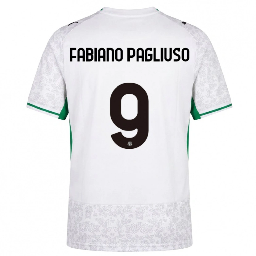 Danxen Dames Paolo Fabiano Pagliuso #9 Wit Zwart Groen Uitshirt Uittenue 2026/27 T-Shirt