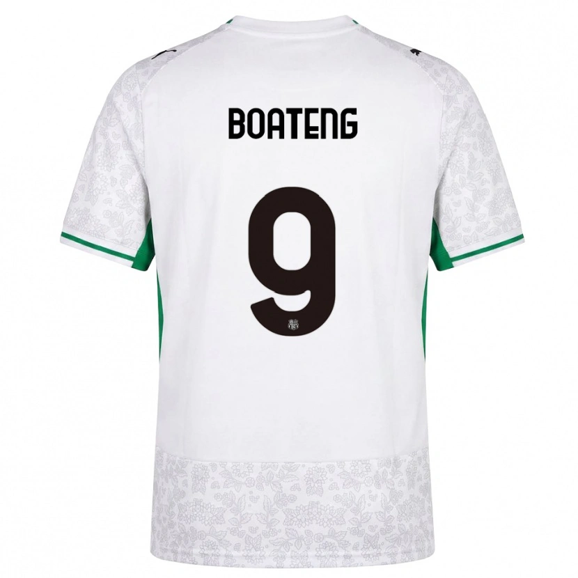 Danxen Dames Owen Boateng #9 Wit Zwart Groen Uitshirt Uittenue 2026/27 T-Shirt