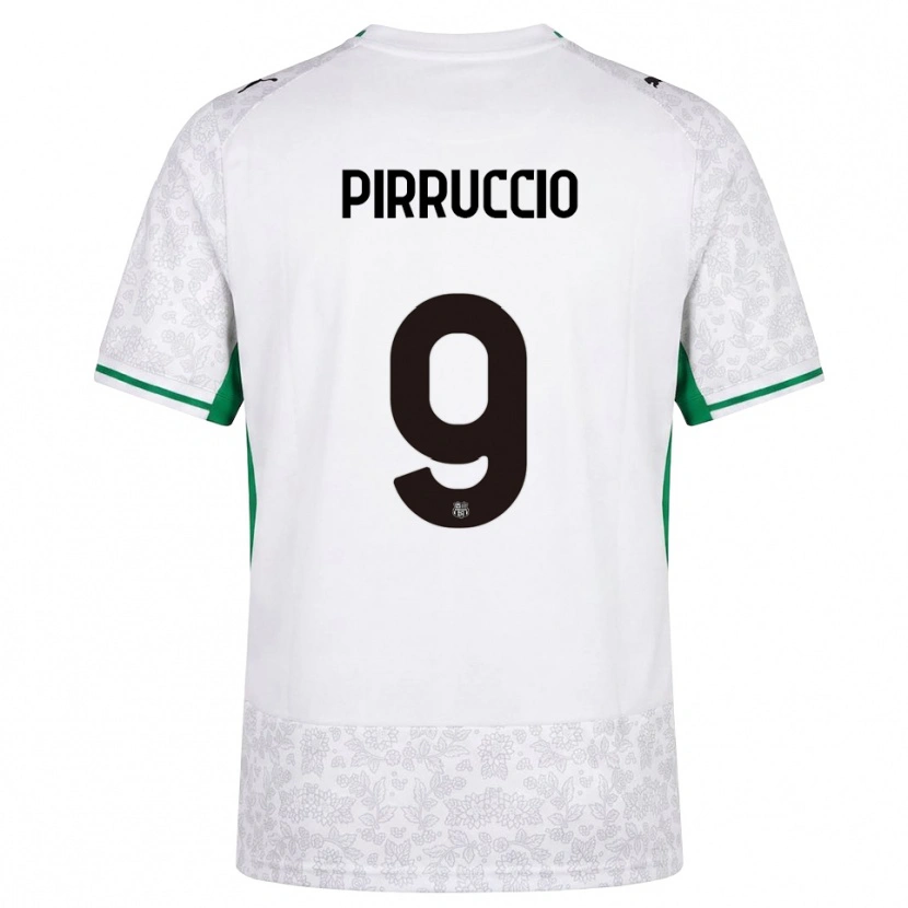 Danxen Dames Federico Pirruccio #9 Wit Zwart Groen Uitshirt Uittenue 2026/27 T-Shirt