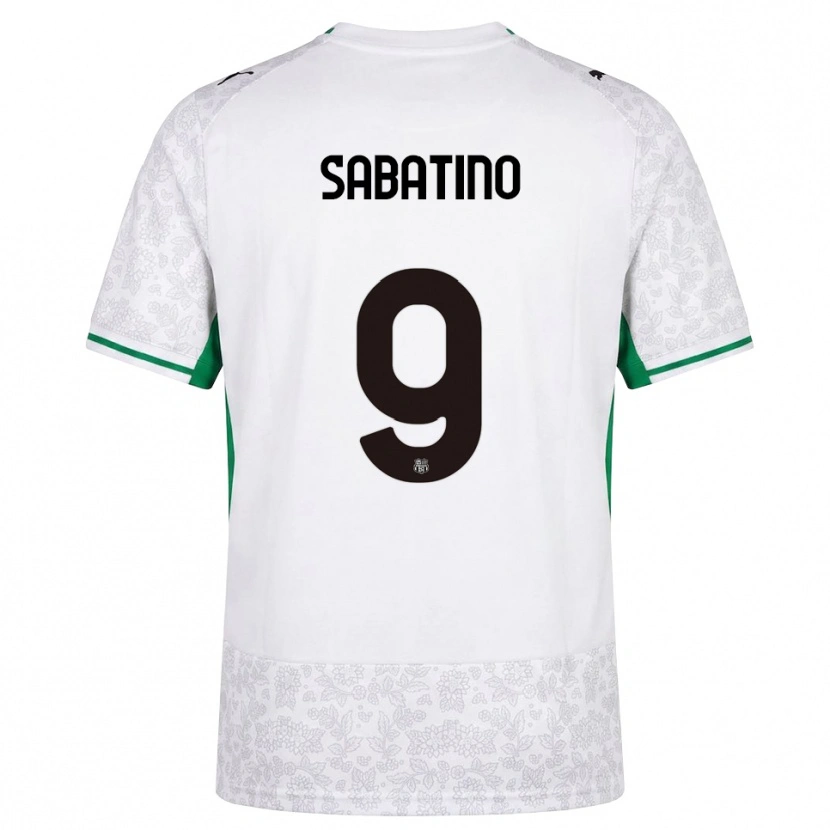 Danxen Dames Daniela Sabatino #9 Wit Zwart Groen Uitshirt Uittenue 2026/27 T-Shirt