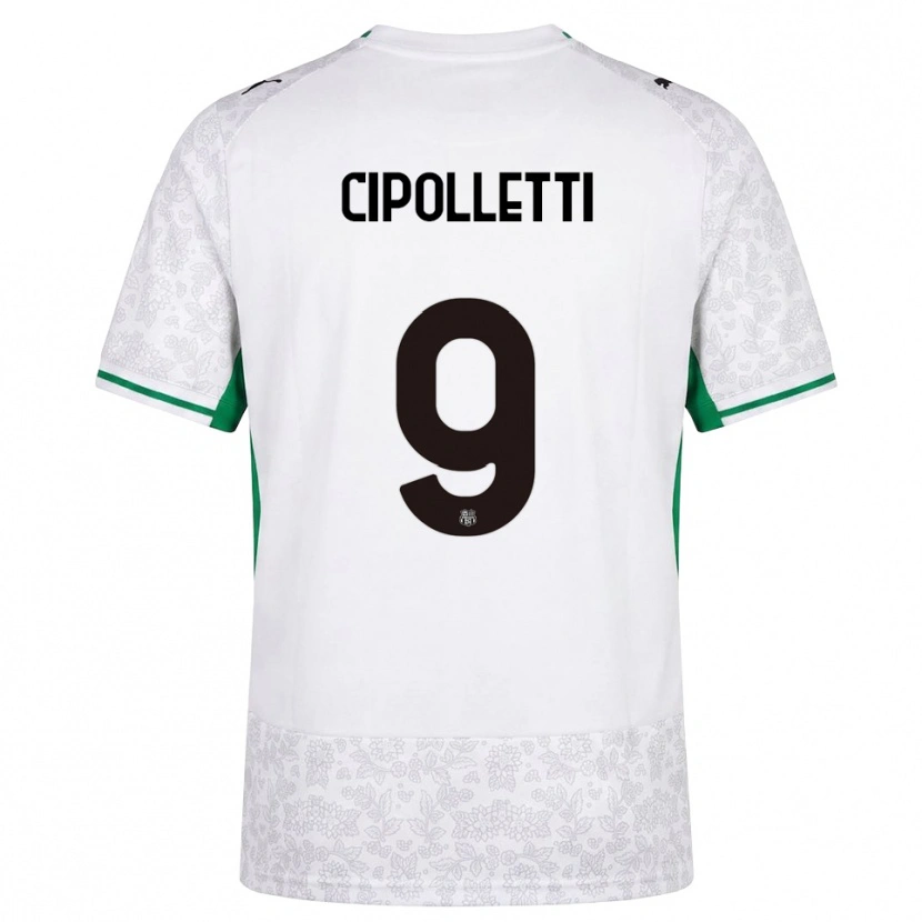Danxen Dames Matteo Cipolletti #9 Wit Zwart Groen Uitshirt Uittenue 2026/27 T-Shirt
