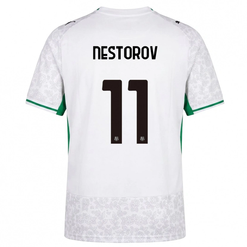 Danxen Dames Dean Nestorov #11 Wit Zwart Groen Uitshirt Uittenue 2026/27 T-Shirt