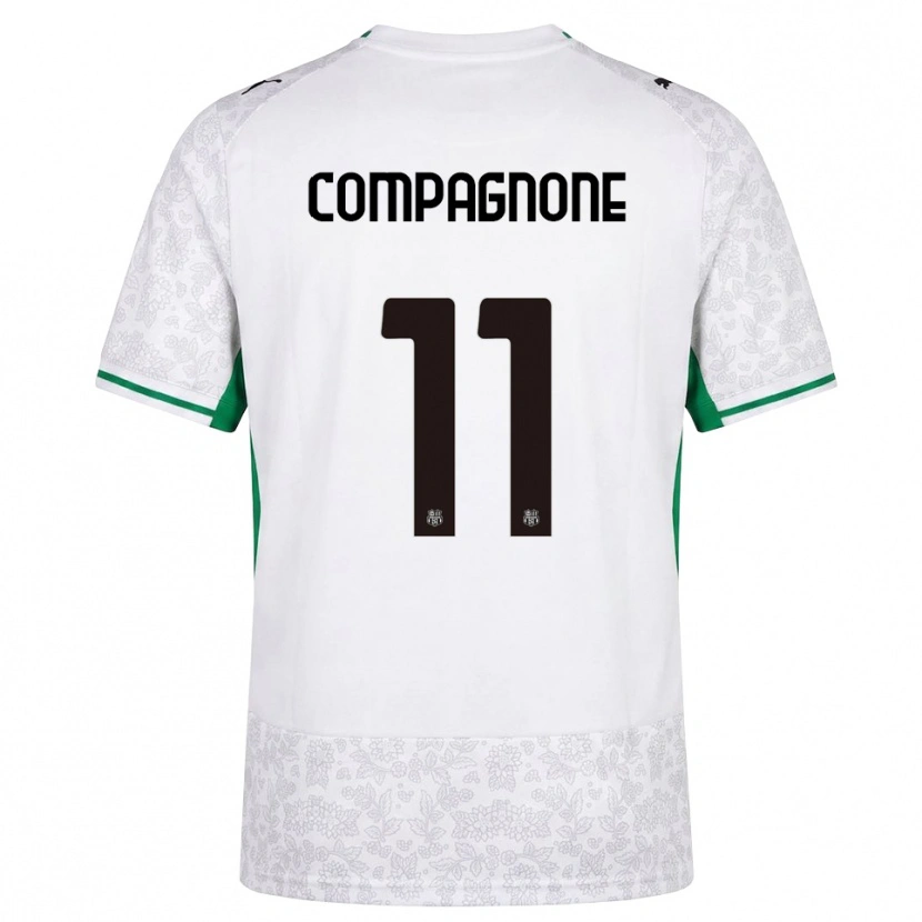Danxen Dames Pasquale Compagnone #11 Wit Zwart Groen Uitshirt Uittenue 2026/27 T-Shirt