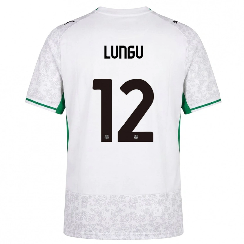 Danxen Dames Luca Lungu #12 Wit Zwart Groen Uitshirt Uittenue 2026/27 T-Shirt