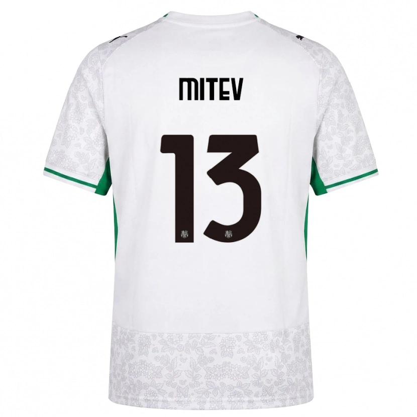 Danxen Dames Nikola Mitev #13 Wit Zwart Groen Uitshirt Uittenue 2026/27 T-Shirt