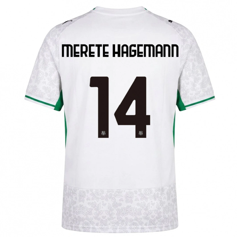 Danxen Dames Maja Merete Hagemann #14 Wit Zwart Groen Uitshirt Uittenue 2026/27 T-Shirt
