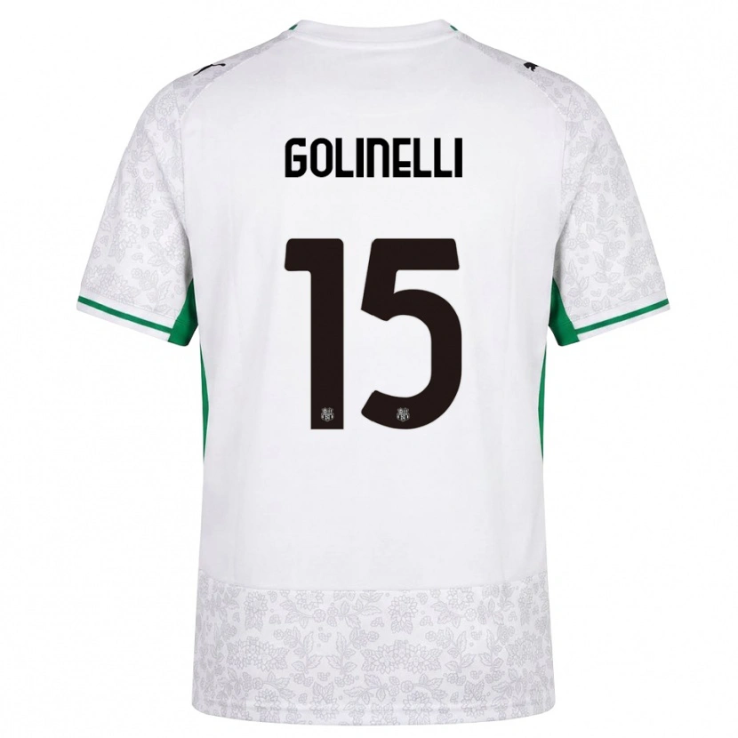 Danxen Dames Emanuele Golinelli #15 Wit Zwart Groen Uitshirt Uittenue 2026/27 T-Shirt