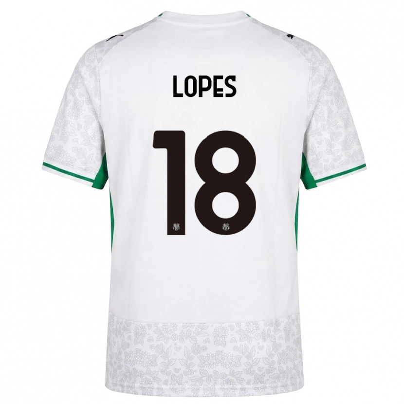 Danxen Dames Emerick Lopes #18 Wit Zwart Groen Uitshirt Uittenue 2026/27 T-Shirt