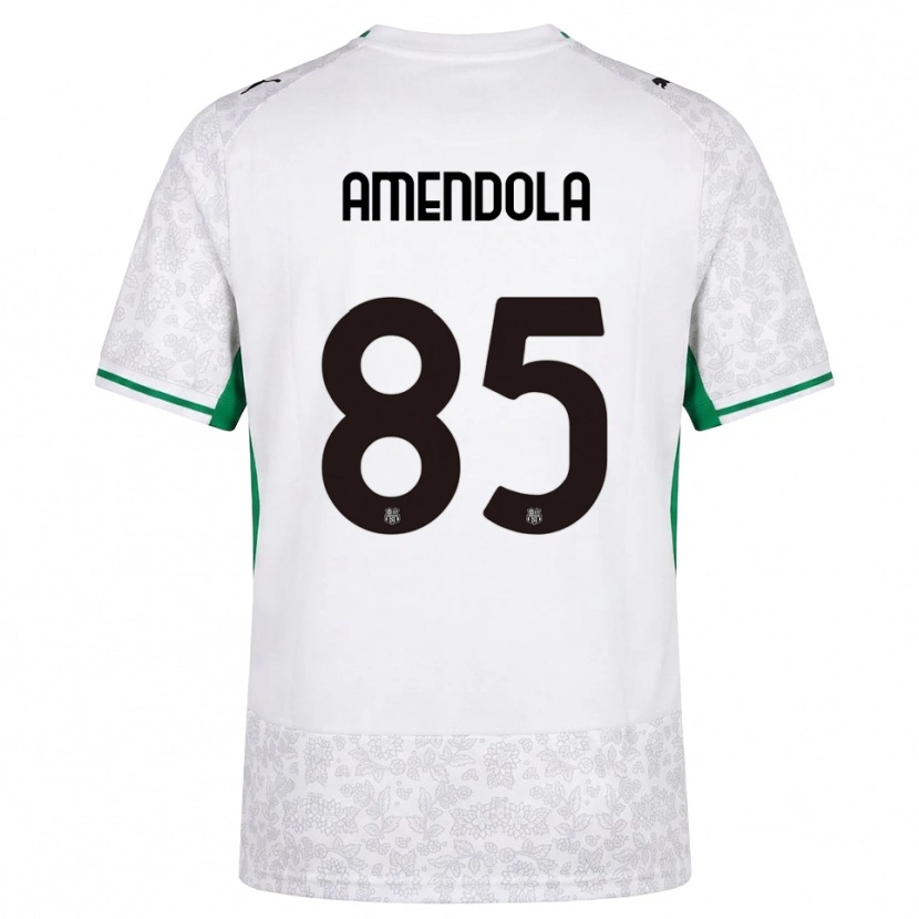 Danxen Dames Catello Amendola #85 Wit Zwart Groen Uitshirt Uittenue 2026/27 T-Shirt
