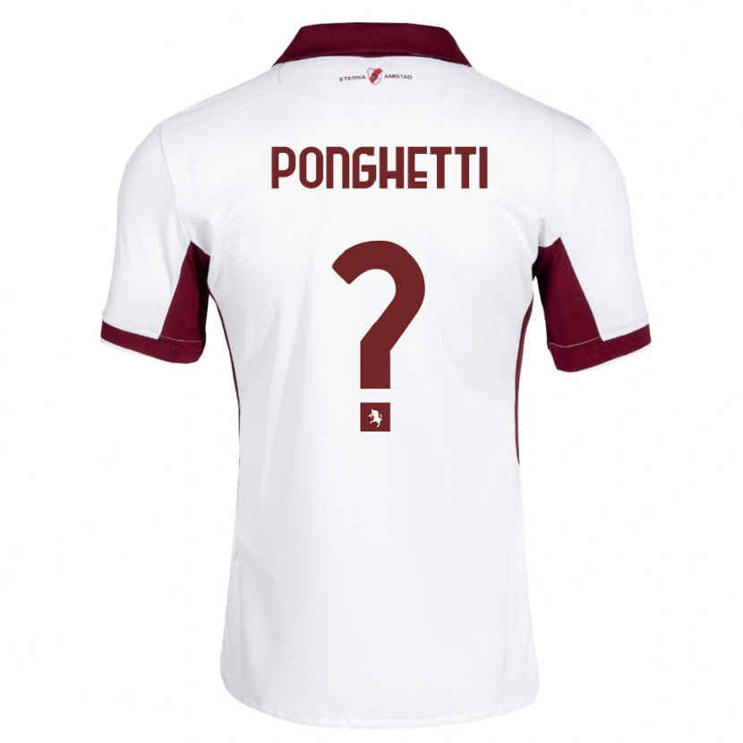 Danxen Dames Matteo Ponghetti #0 Bordeauxrood Wit Rood Uitshirt Uittenue 2026/27 T-Shirt