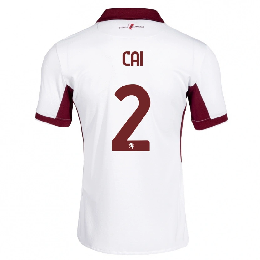 Danxen Dames Federico Cai #2 Bordeauxrood Wit Rood Uitshirt Uittenue 2026/27 T-Shirt