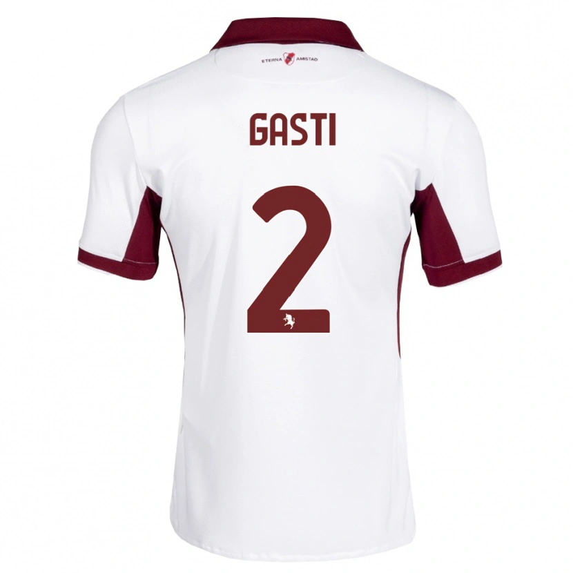 Danxen Dames Habtamu Gasti #2 Bordeauxrood Wit Rood Uitshirt Uittenue 2026/27 T-Shirt