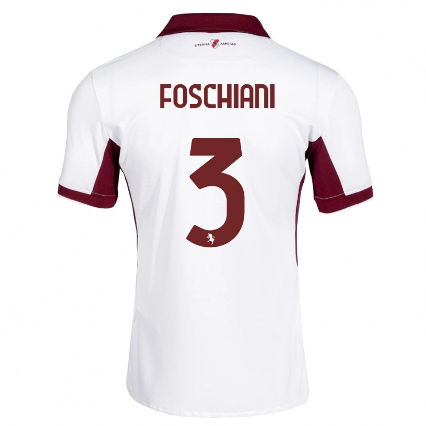 Danxen Dames Francesco Foschiani #3 Bordeauxrood Wit Rood Uitshirt Uittenue 2026/27 T-Shirt