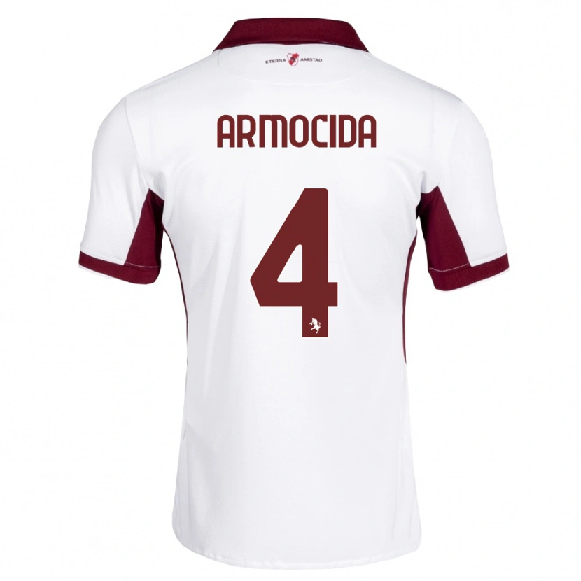 Danxen Dames Simone Armocida #4 Bordeauxrood Wit Rood Uitshirt Uittenue 2026/27 T-Shirt