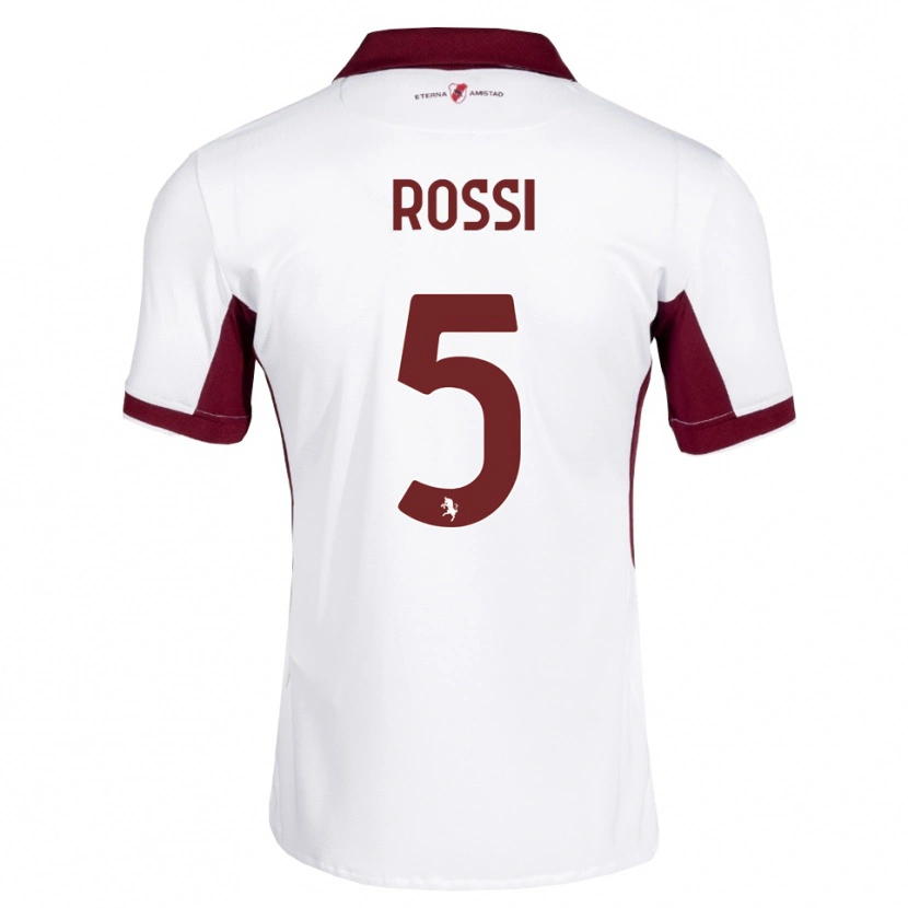Danxen Dames Simone Rossi #5 Bordeauxrood Wit Rood Uitshirt Uittenue 2026/27 T-Shirt
