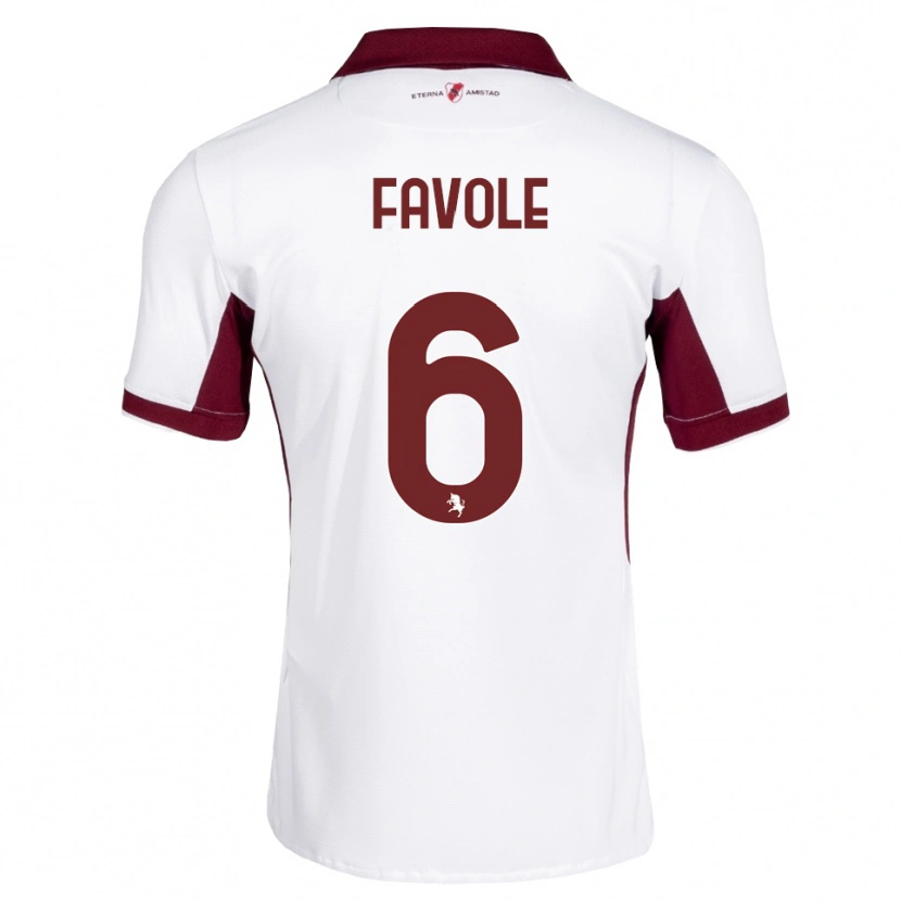 Danxen Dames Stefania Favole #6 Bordeauxrood Wit Rood Uitshirt Uittenue 2026/27 T-Shirt
