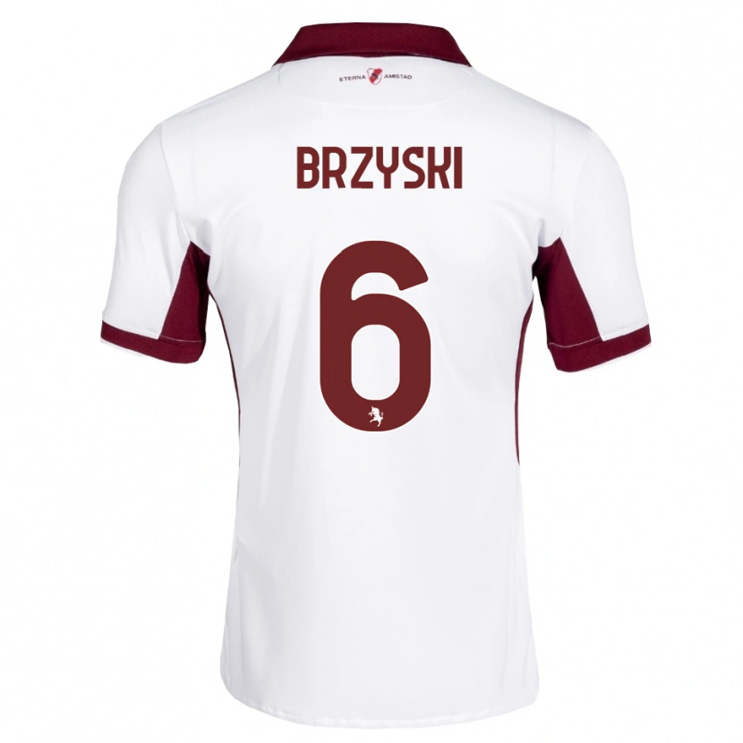 Danxen Dames Igor Brzyski #6 Bordeauxrood Wit Rood Uitshirt Uittenue 2026/27 T-Shirt