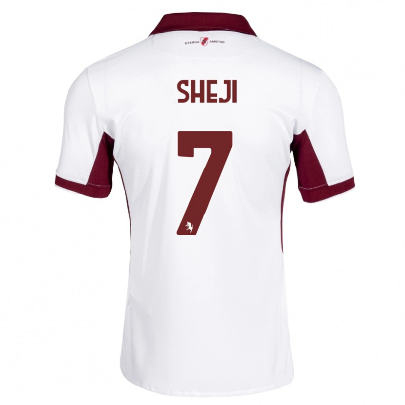 Danxen Dames Rikardo Sheji #7 Bordeauxrood Wit Rood Uitshirt Uittenue 2026/27 T-Shirt