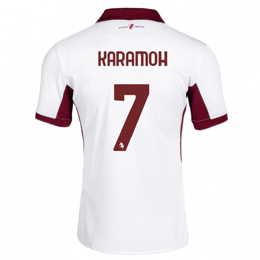 Danxen Dames Yann Karamoh #7 Bordeauxrood Wit Rood Uitshirt Uittenue 2026/27 T-Shirt