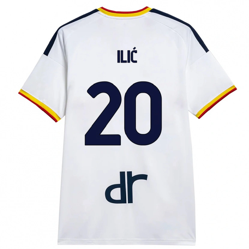 Danxen Dames Ivan Ilić #20 Wit Geel Rood Uitshirt Uittenue 2026/27 T-Shirt