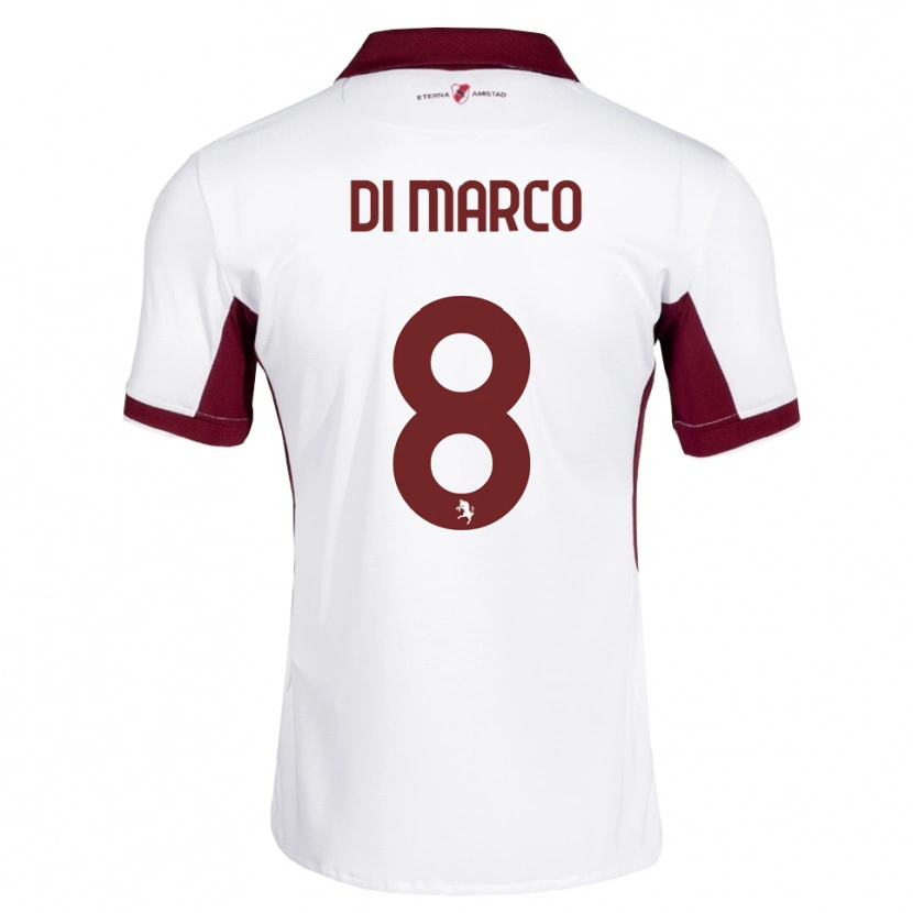 Danxen Dames Tommaso Di Marco #8 Bordeauxrood Wit Rood Uitshirt Uittenue 2026/27 T-Shirt