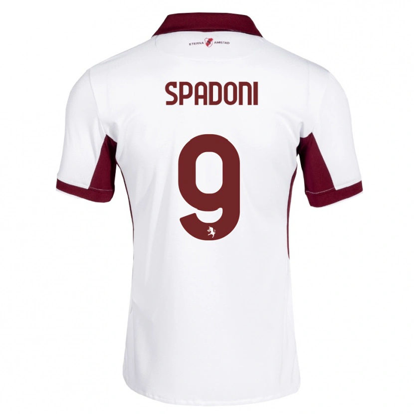 Danxen Dames Arthur Spadoni #9 Bordeauxrood Wit Rood Uitshirt Uittenue 2026/27 T-Shirt