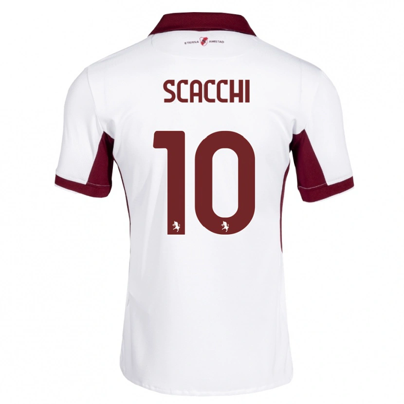 Danxen Dames Manuel Scacchi #10 Bordeauxrood Wit Rood Uitshirt Uittenue 2026/27 T-Shirt