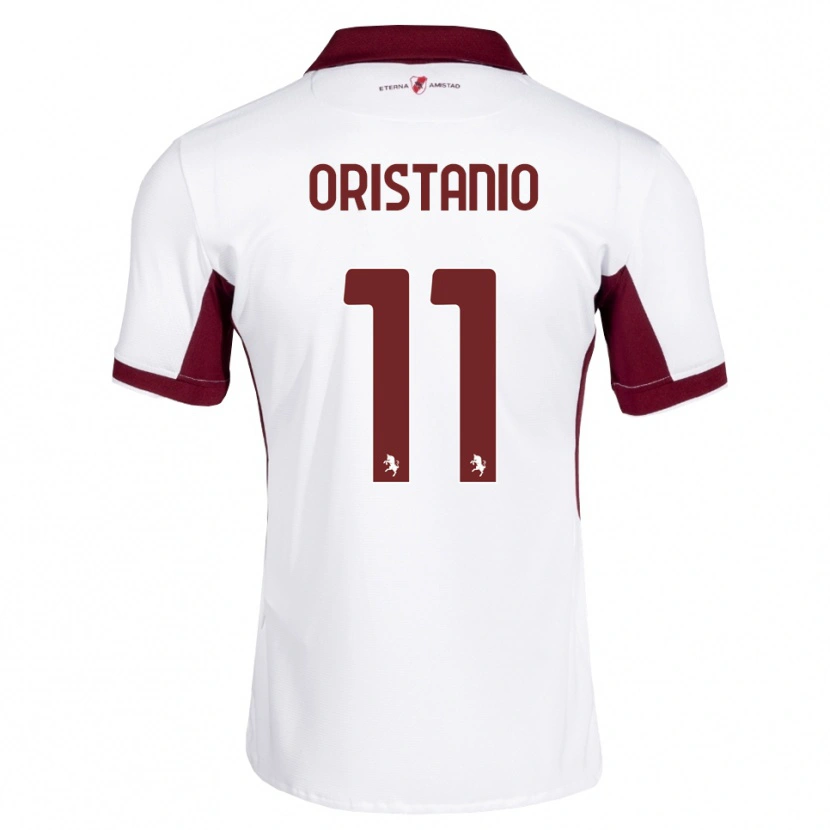 Danxen Dames Gaetano Oristanio #11 Bordeauxrood Wit Rood Uitshirt Uittenue 2026/27 T-Shirt