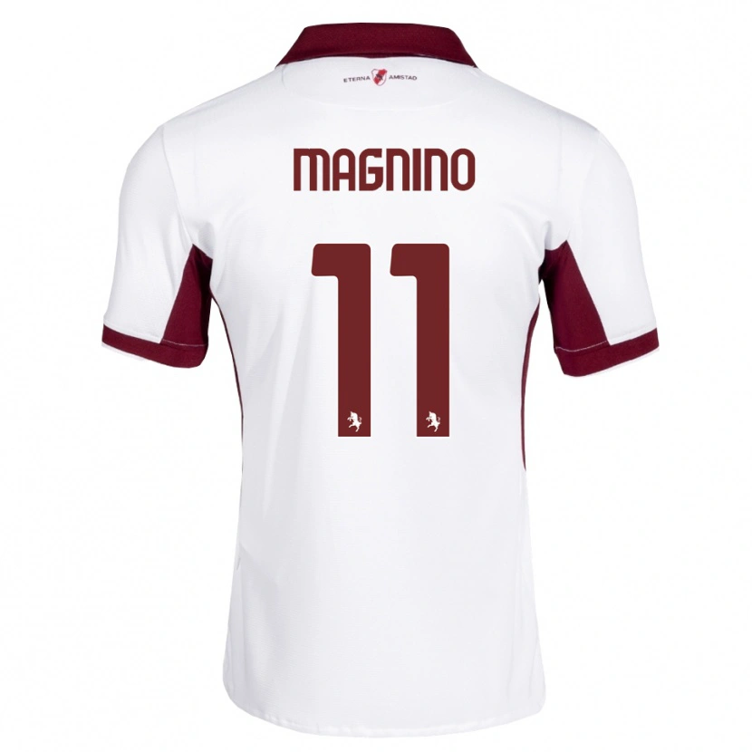 Danxen Dames Emanuele Magnino #11 Bordeauxrood Wit Rood Uitshirt Uittenue 2026/27 T-Shirt
