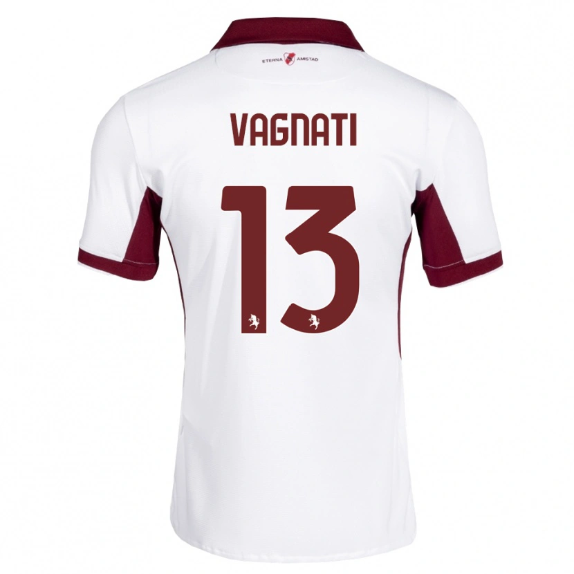 Danxen Dames Manuel Vagnati #13 Bordeauxrood Wit Rood Uitshirt Uittenue 2026/27 T-Shirt