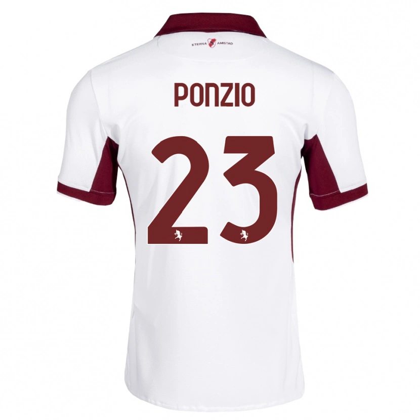 Danxen Dames Erika Ponzio #23 Bordeauxrood Wit Rood Uitshirt Uittenue 2026/27 T-Shirt