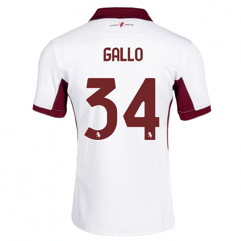 Danxen Dames Tommaso Gallo #34 Bordeauxrood Wit Rood Uitshirt Uittenue 2026/27 T-Shirt