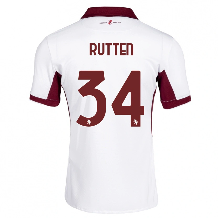Danxen Dames Jill Rutten #34 Bordeauxrood Wit Rood Uitshirt Uittenue 2026/27 T-Shirt