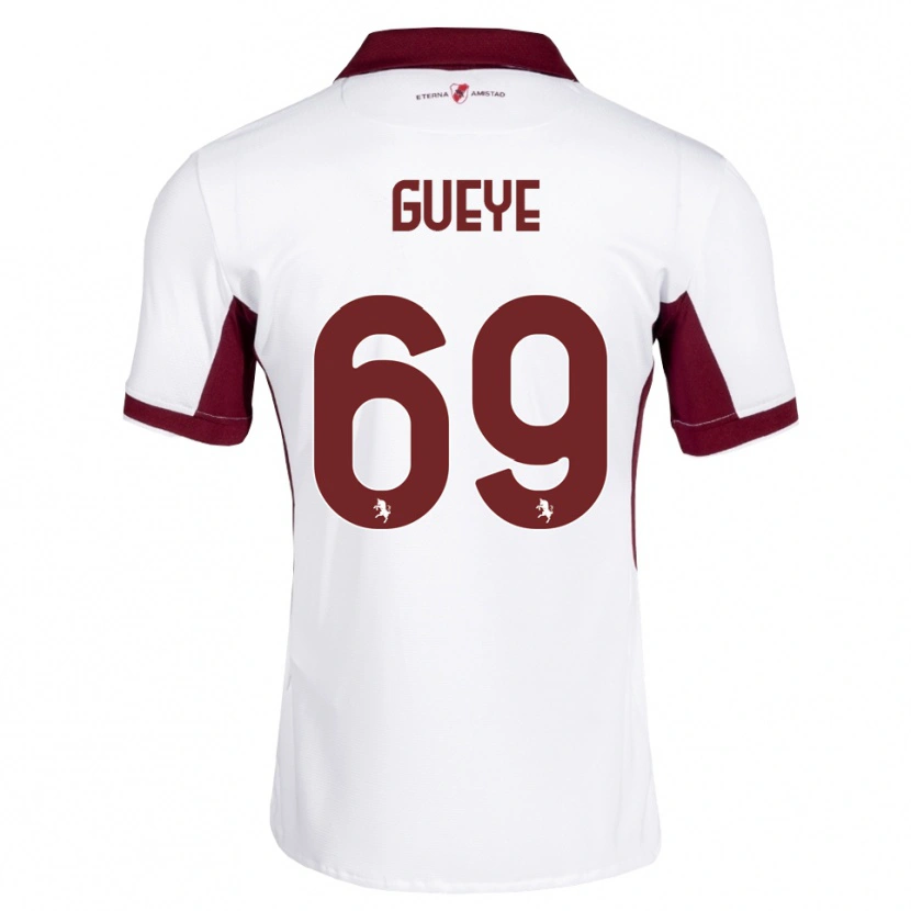 Danxen Dames Ousmane Gueye #69 Bordeauxrood Wit Rood Uitshirt Uittenue 2026/27 T-Shirt