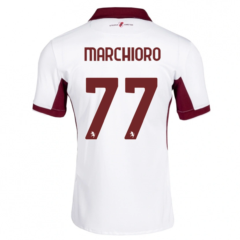 Danxen Dames Raffaele Marchioro #77 Bordeauxrood Wit Rood Uitshirt Uittenue 2026/27 T-Shirt