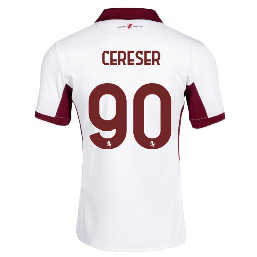 Danxen Dames Francesco Cereser #90 Bordeauxrood Wit Rood Uitshirt Uittenue 2026/27 T-Shirt