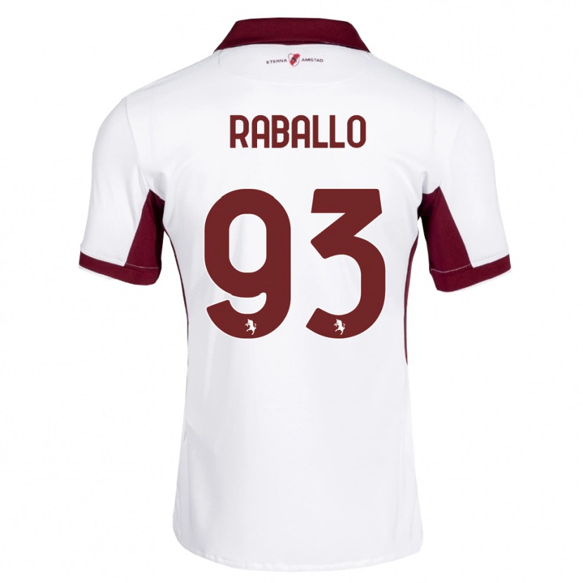 Danxen Dames Alessio Raballo #93 Bordeauxrood Wit Rood Uitshirt Uittenue 2026/27 T-Shirt