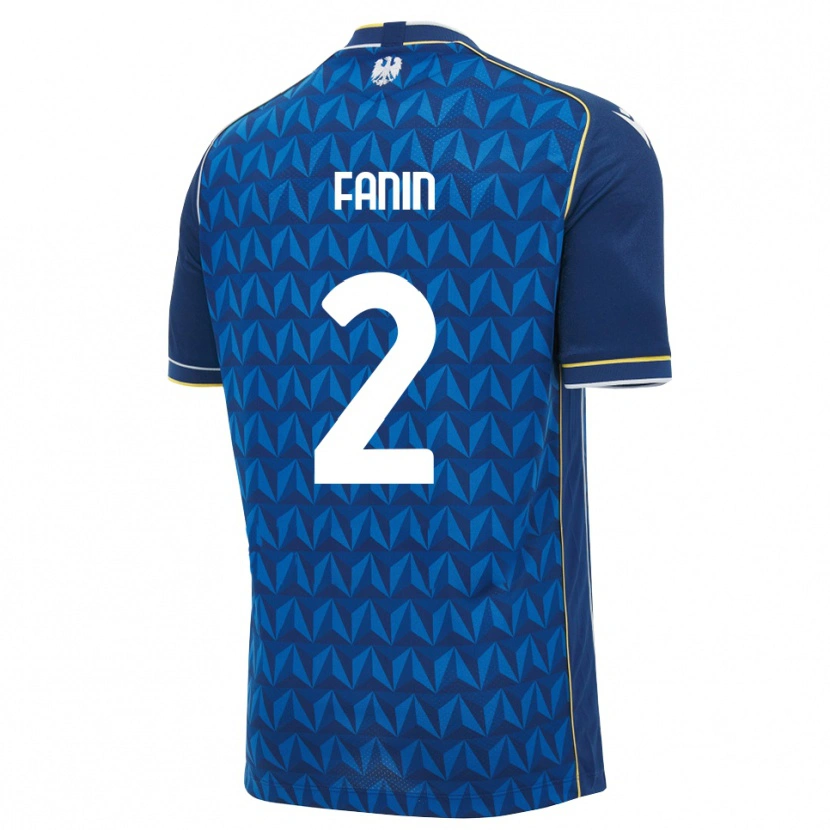 Danxen Dames Alessandro Fanin #2 Koninklijk Blauw Wit Blauw Uitshirt Uittenue 2026/27 T-Shirt