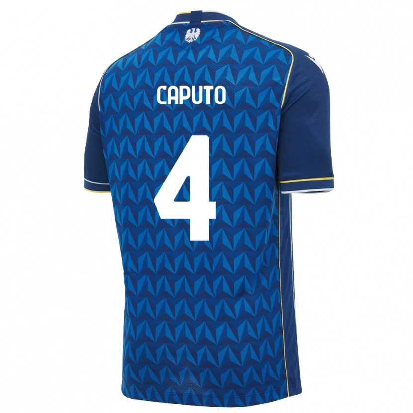 Danxen Dames Luigi Caputo #4 Koninklijk Blauw Wit Blauw Uitshirt Uittenue 2026/27 T-Shirt