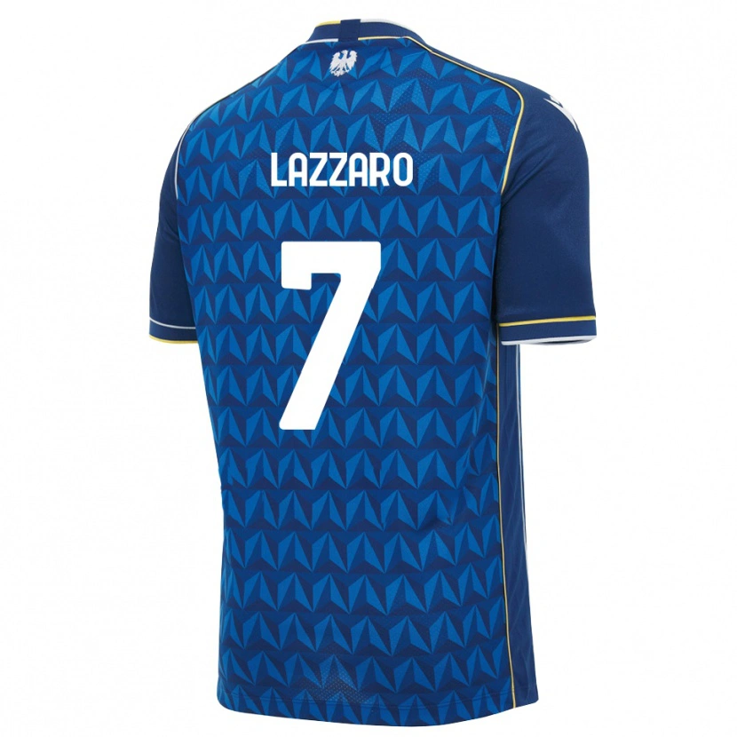 Danxen Dames Davide Lazzaro #7 Koninklijk Blauw Wit Blauw Uitshirt Uittenue 2026/27 T-Shirt