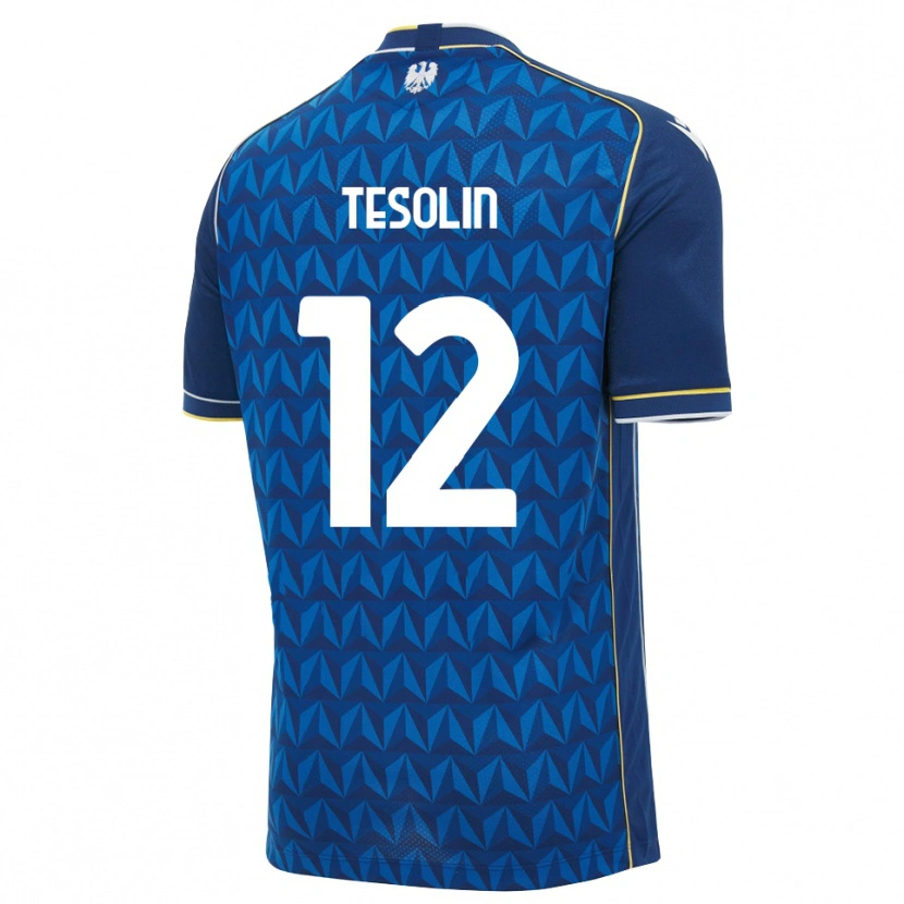 Danxen Dames Matteo Tesolin #12 Koninklijk Blauw Wit Blauw Uitshirt Uittenue 2026/27 T-Shirt
