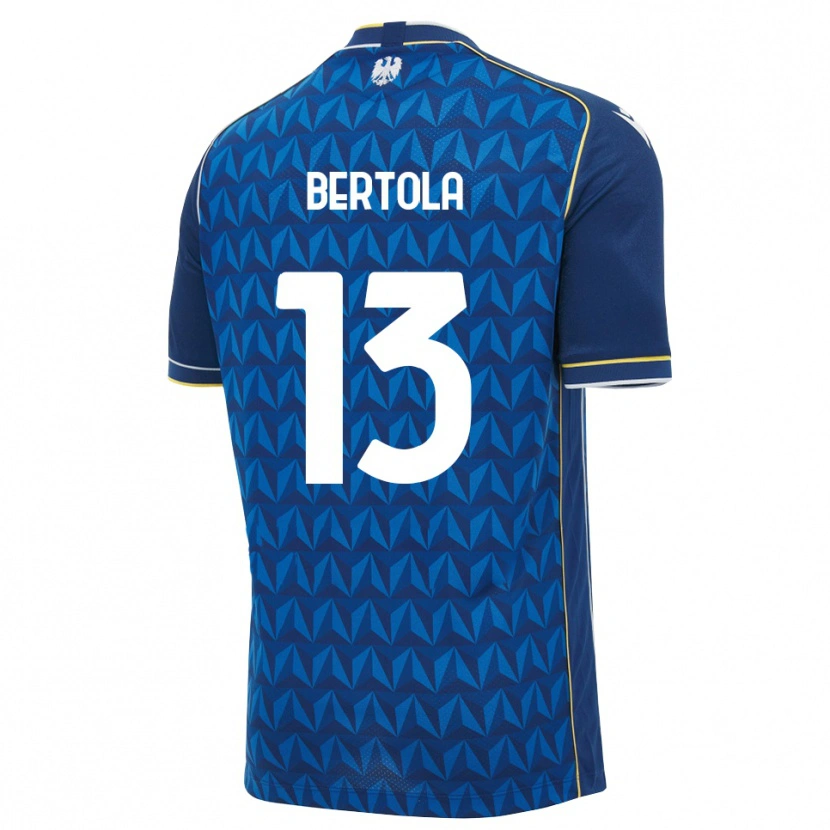 Danxen Dames Nicolò Bertola #13 Koninklijk Blauw Wit Blauw Uitshirt Uittenue 2026/27 T-Shirt