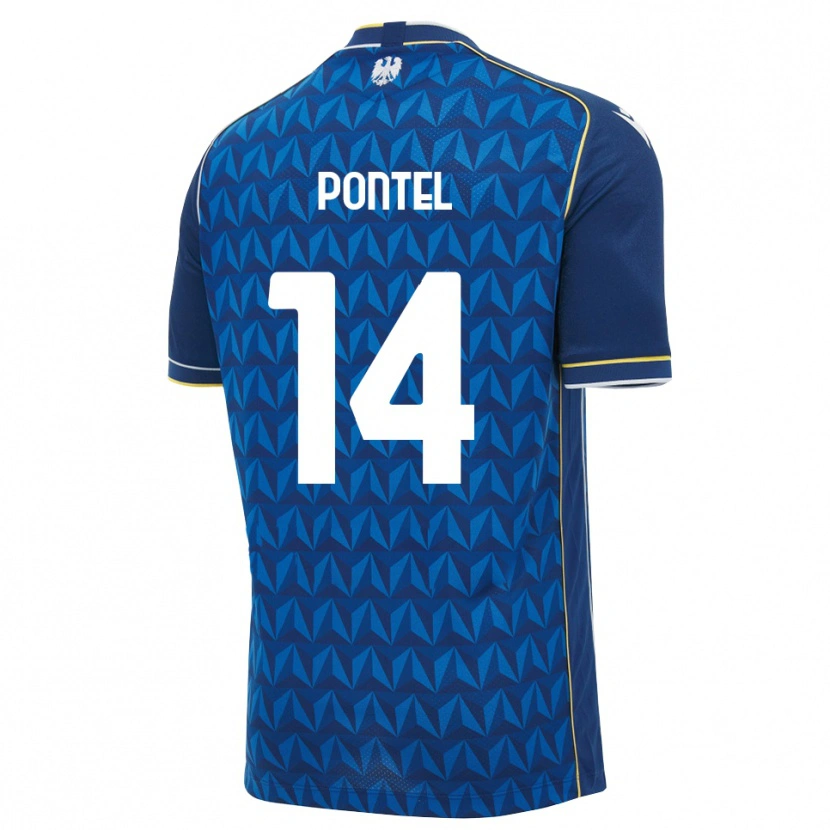 Danxen Dames Simone Pontel #14 Koninklijk Blauw Wit Blauw Uitshirt Uittenue 2026/27 T-Shirt