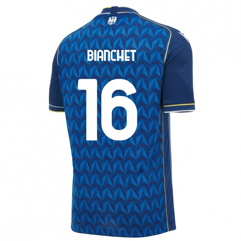 Danxen Dames Alessandro Bianchet #16 Koninklijk Blauw Wit Blauw Uitshirt Uittenue 2026/27 T-Shirt