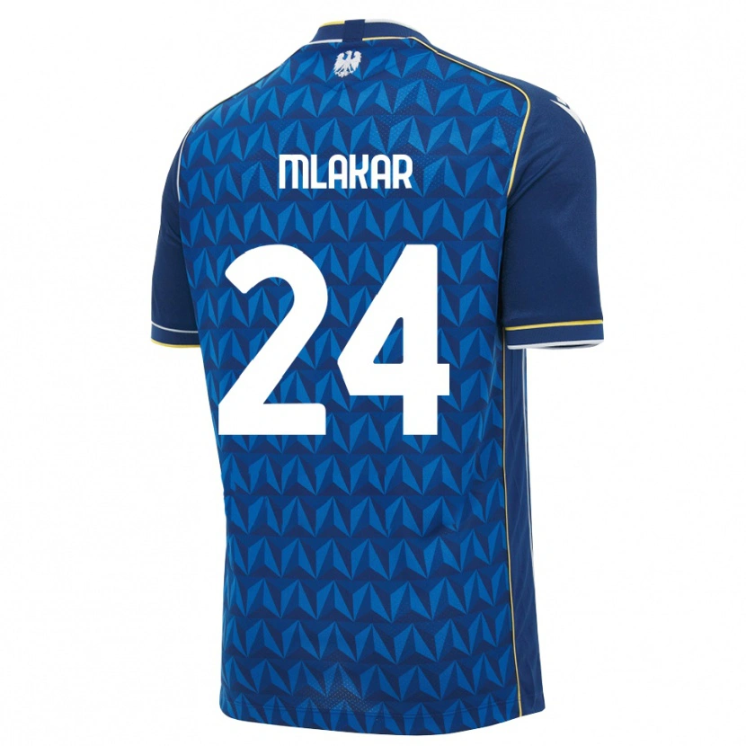 Danxen Dames Lorenzo Mlakar #24 Koninklijk Blauw Wit Blauw Uitshirt Uittenue 2026/27 T-Shirt