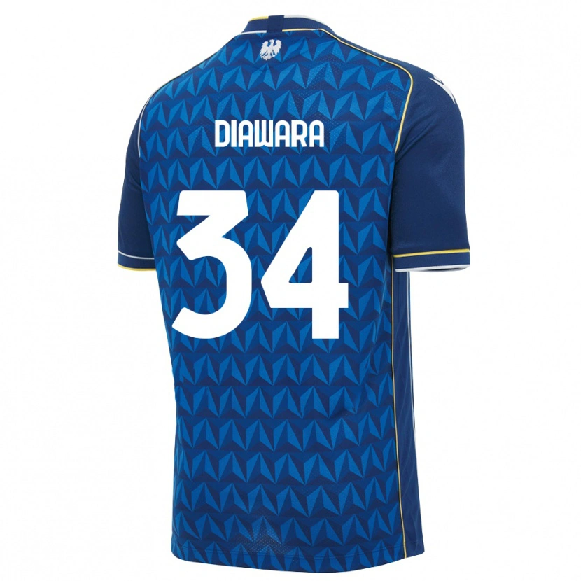 Danxen Dames Sekou Diawara #34 Koninklijk Blauw Wit Blauw Uitshirt Uittenue 2026/27 T-Shirt